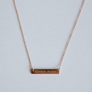 “Always More” Gold Bar Necklace